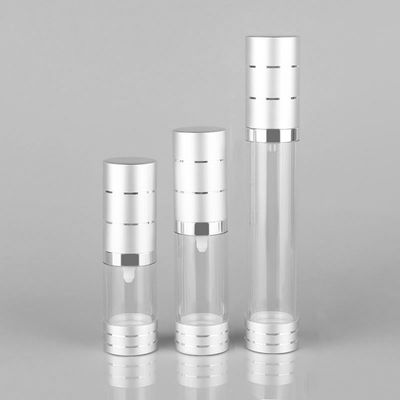 Aluminium Silver Pengap Vacuum Pump Botol Lotion Dispenser Plastik