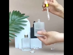 30ml 50ml Botol Dropper Minyak Esensial Berkuadrat Hitam